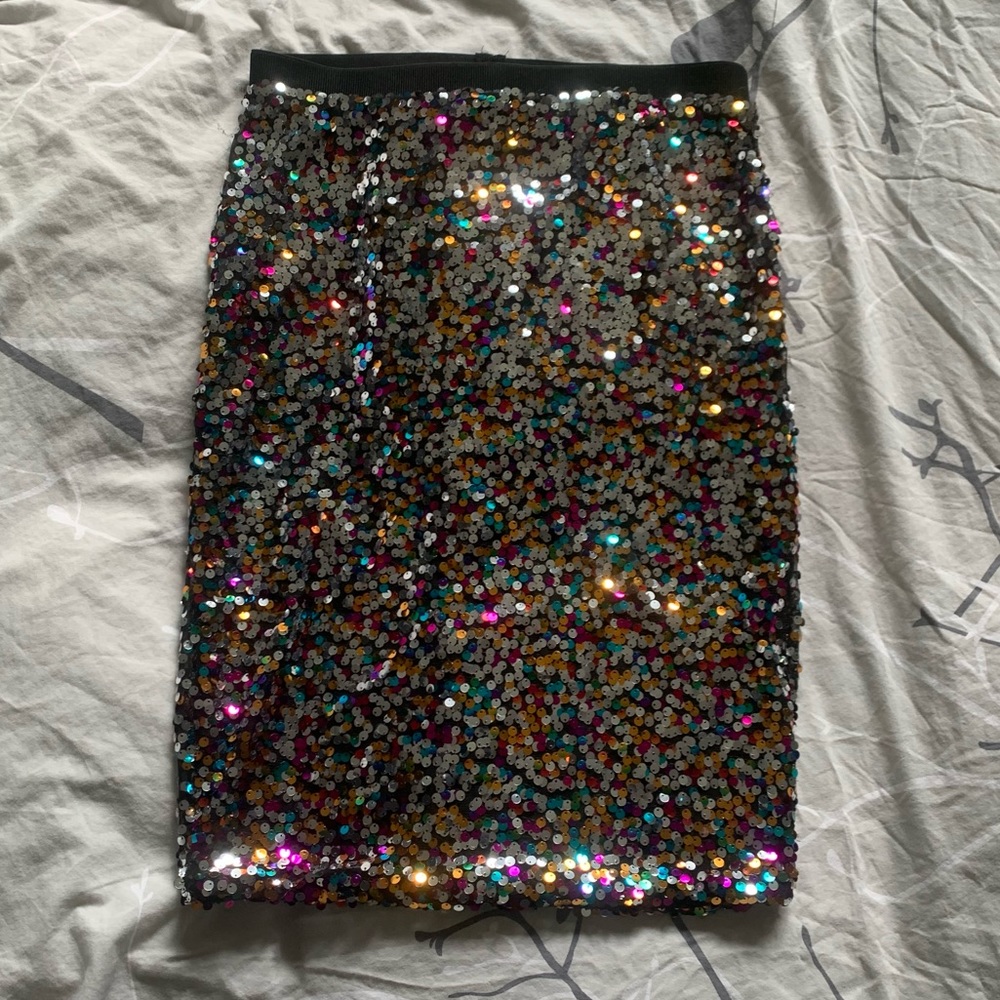 Sequin Midi Skirt